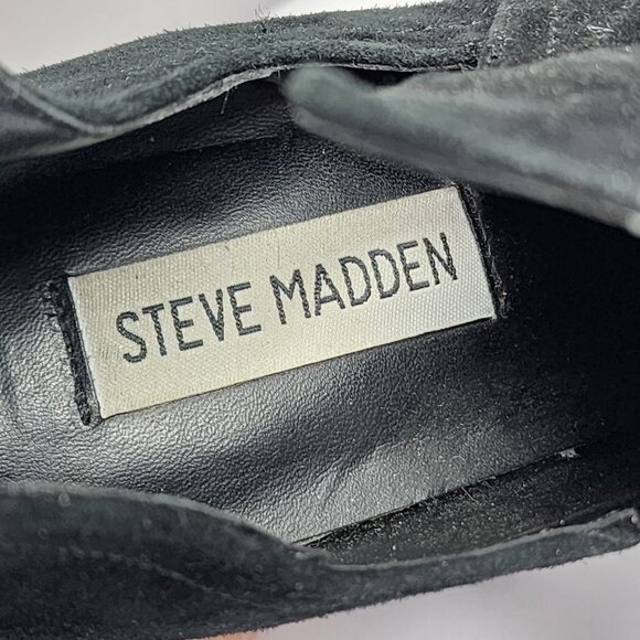 Steve Madden Womens Norelle Nayna 8M Leather Heeled Ankle Booties Cutout Side - Picture 2 of 7